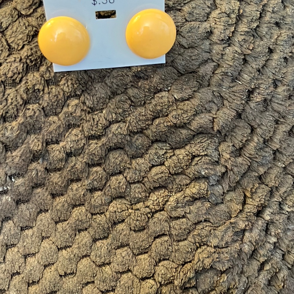 Vintage summer button earrings